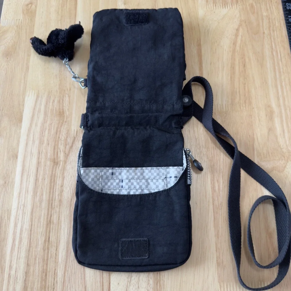 Kipling‎ Women Eldorado Crossbody Bag Small Black Monkey Keychain Messenger